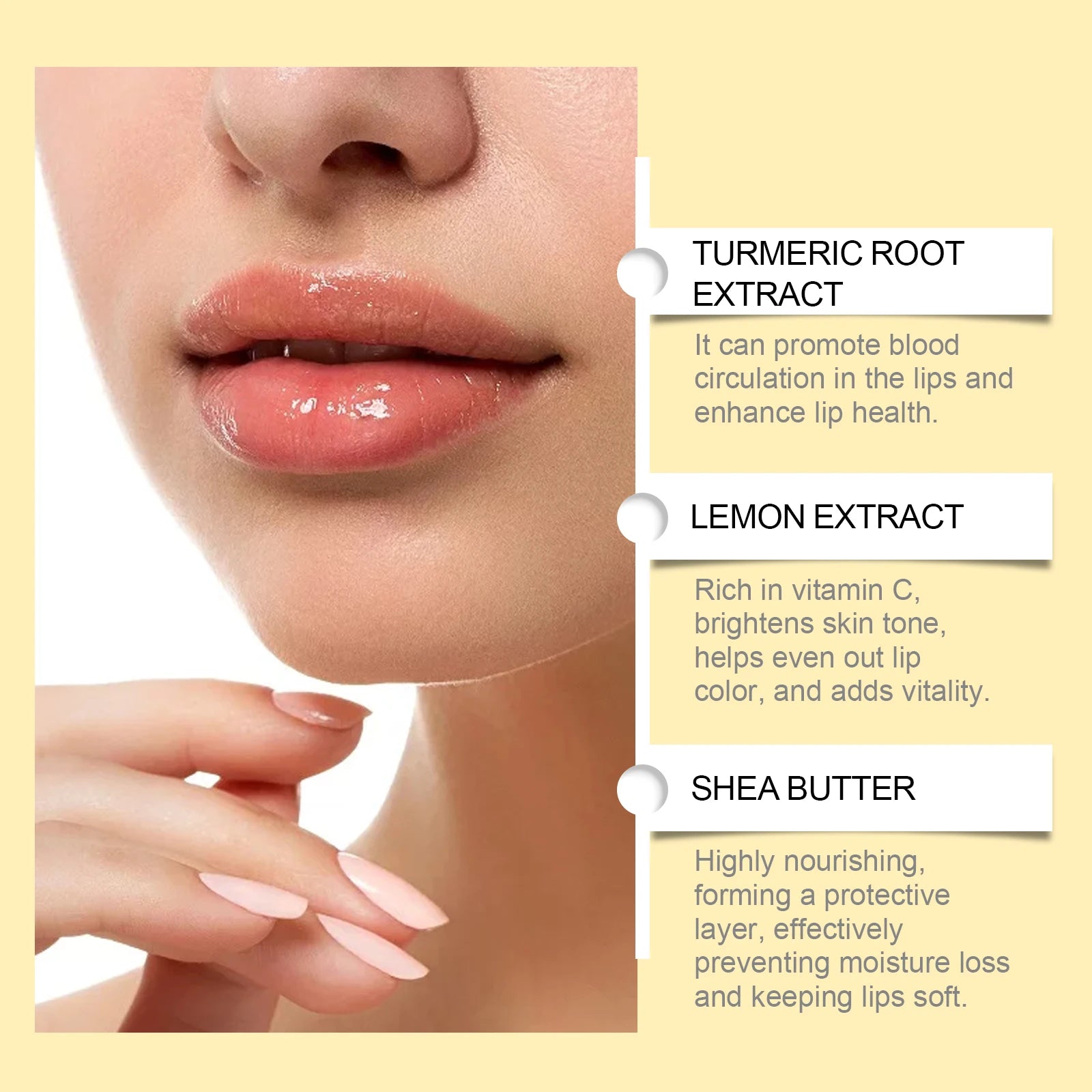 Lemon Ginger Lip Balm Turmeric Dark Melanin Remove Mask Gloss Oil Exfoliating Clean Improve Dullness Moisturizer Lip Balm Care Oasis Select