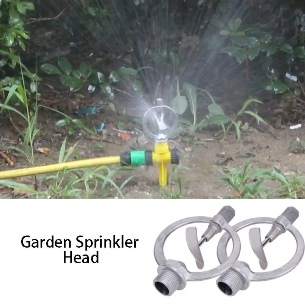 360 Degree Rotation Alloy Rain Nozzle Heavy Duty 1/2" Male Thread Automatic Rotating Sprayer Metal Butterfly Head Oasis Select