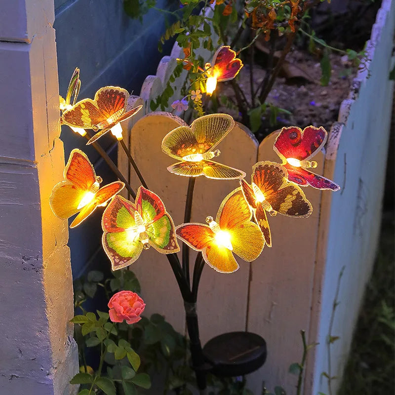 LED Waterproof Solar Simulated Butterfly Lawn Light, Courtyard Garden Ground Insert Path Decorative Light Solar Light Outdoor Oasis Select