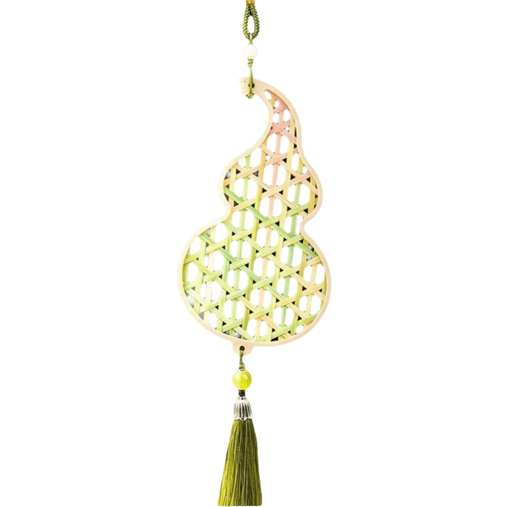 Handmade Bamboo Pendant Material Kit Cat Butterfly Zongzi Dragon Boat Festival DIY Kit Handicraft Tassel Hanging Ornaments Oasis Select Calabash