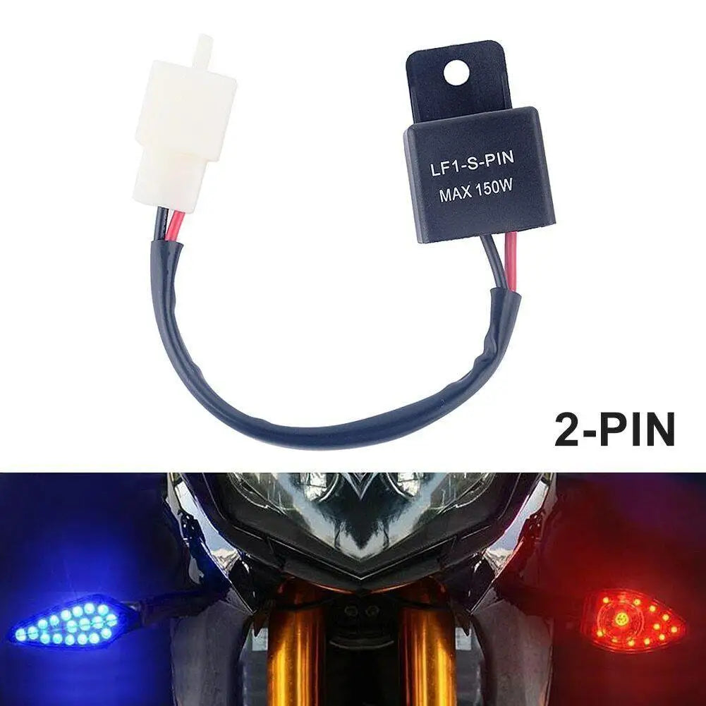 Motorcycle Motor Turn Signal Bulb Hyper Flash For Honda Kawasaki Suzuki Yamaha 12A 2Pin Electronic LED Flasher Relay Oasis Select