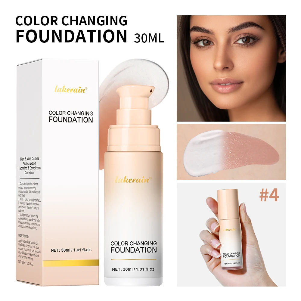 Liquid Foundation 4colors Effective Concealer Waterproof Sweat-resistant Foundations Long-lasting Even Skin Tone Makeup Cosmetic Oasis Select Color 4