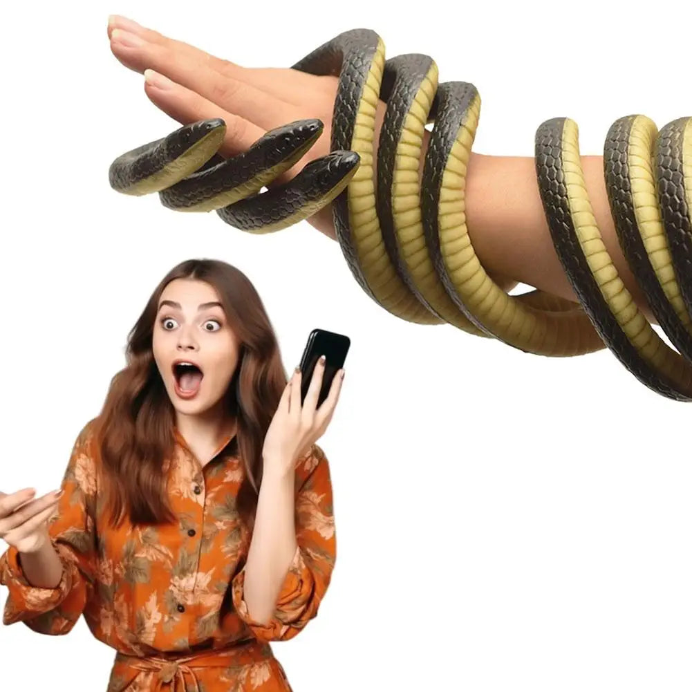 Realistic Rubber Soft Snake Funny Joking Scary Toy Decompression Toy Fake Snake Prop Fool's Day Oasis Select
