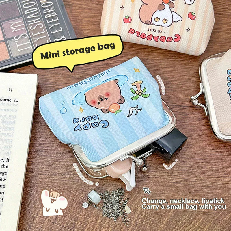 Cute Capybara Mini Coin Purse – PU Wallet for Kids & Gifts Mini Coin Purse Oasis Select