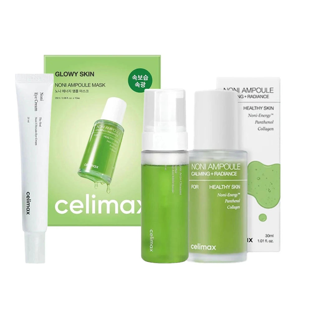 Celimax Noni Fruit Essence Noni Extract Energy Face Facial Skincare Set Korean Anti-Wrinkle Moisturizing Sooth Wrinkle Fine Line Oasis Select SET B