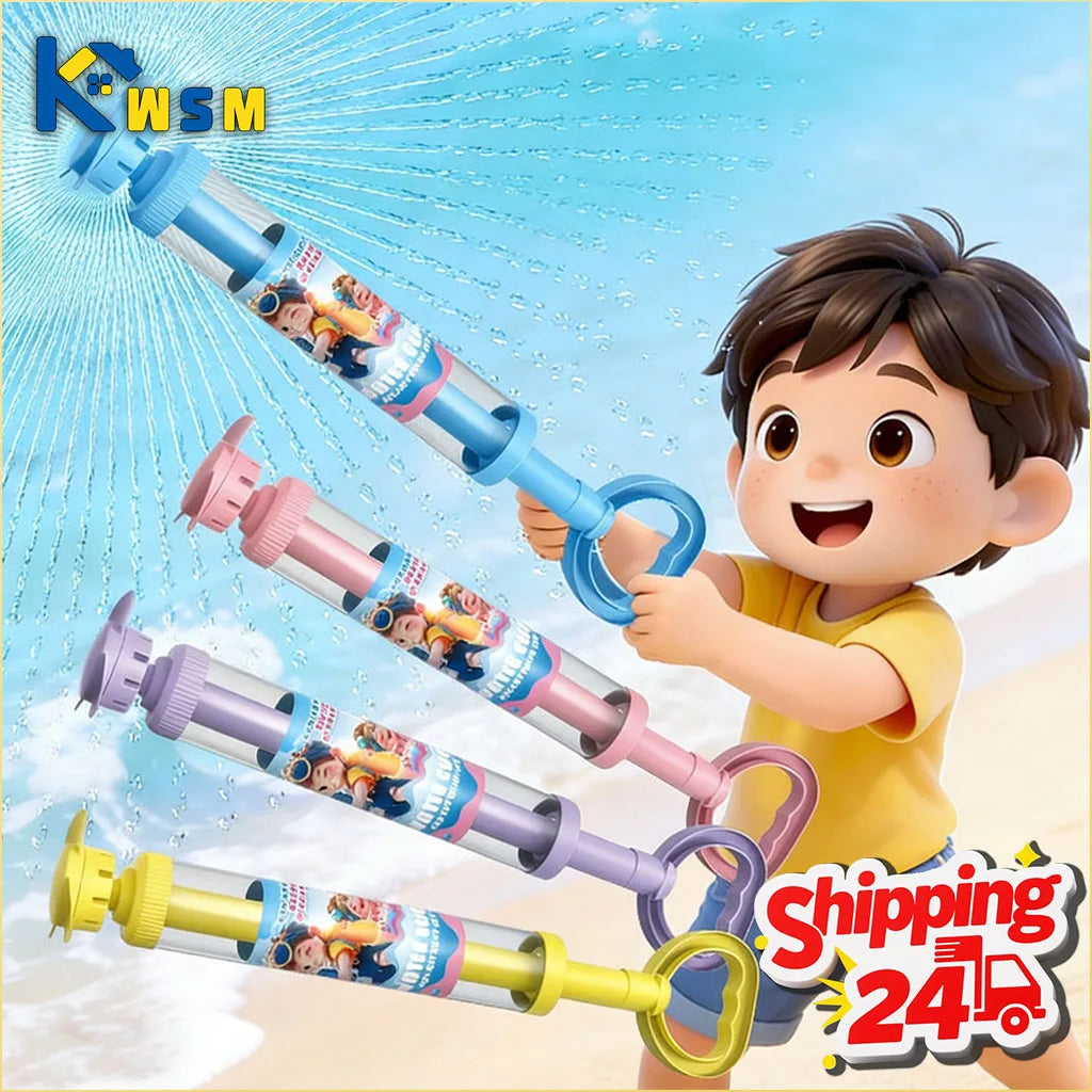 Large Capacity Double Nozzle Water Spray Toy for Kids Water Fight Splash Blaster Pull String Outdoor Summer Beach Play Oasis Select