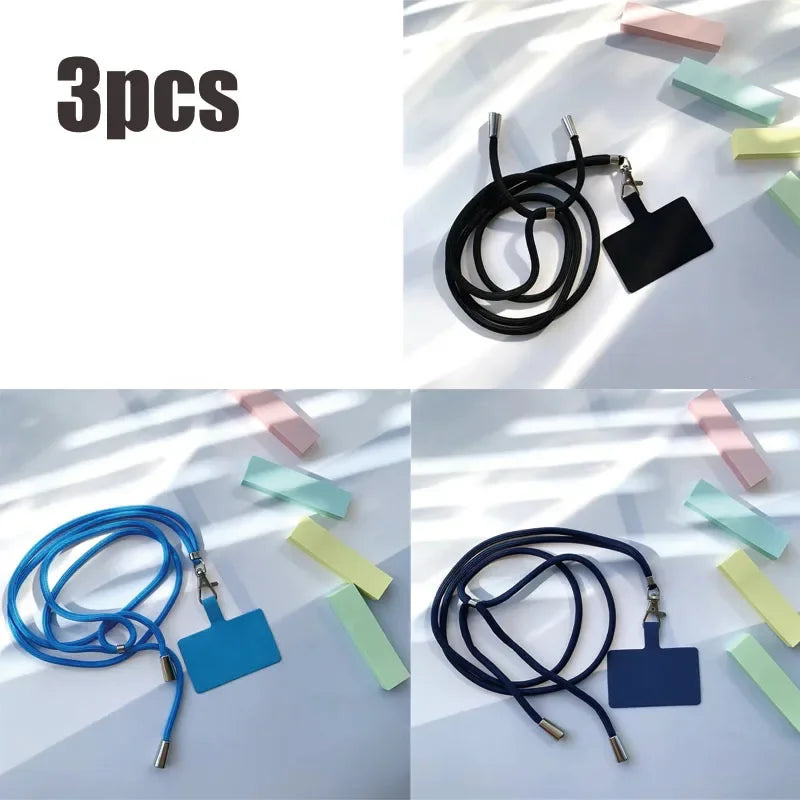1/4pcs Crossbody Lanyard Necklace Strap Universal Mobile Phone Lanyard Long Adjustment Phone With Clip Safety Anti-Lost Lanyard Oasis Select 3pcs mix 2