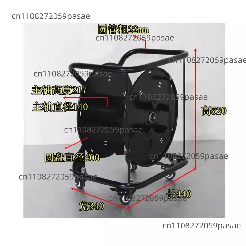 Heavy Duty Hand Push Cable Reel – Thickened Engineering Drum