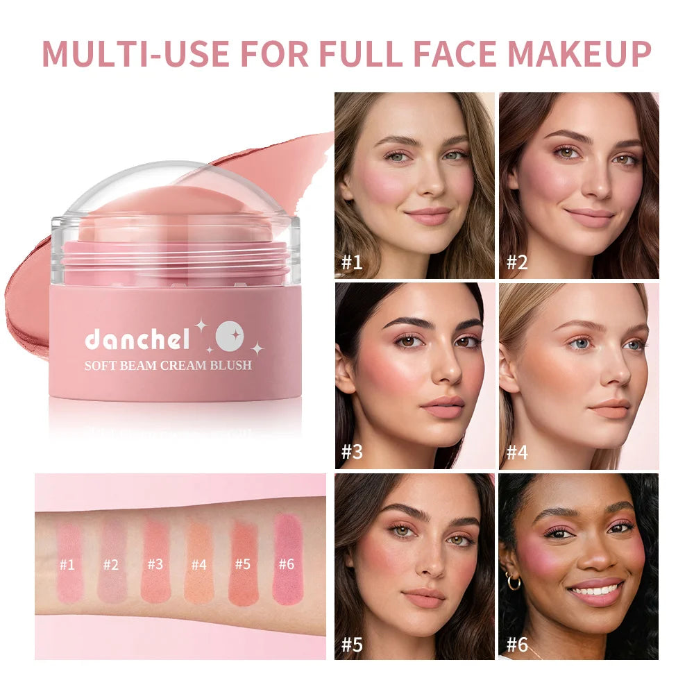 Matte Cream Blush Stick – Waterproof & Blendable | danchel