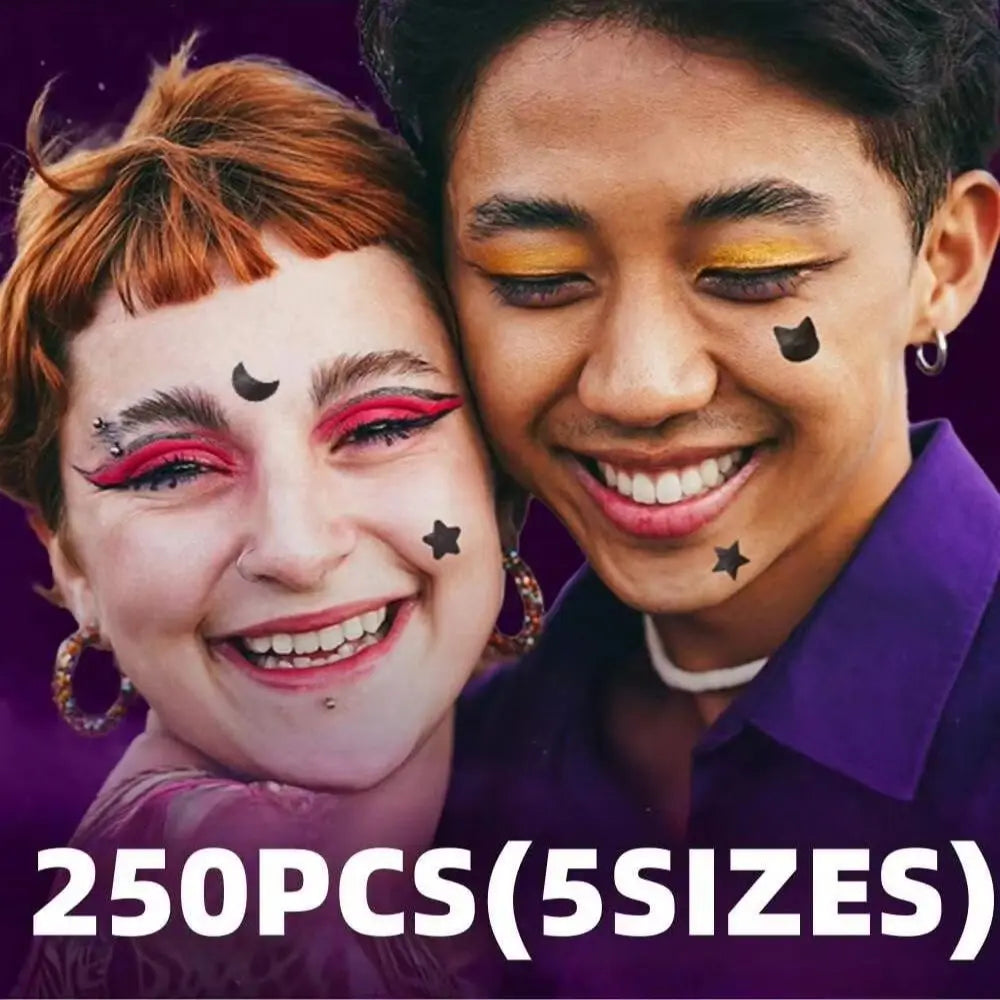 250 pieces/box of black concealer stickers, suitable for Halloween and Valentine's Day gifts Oasis Select