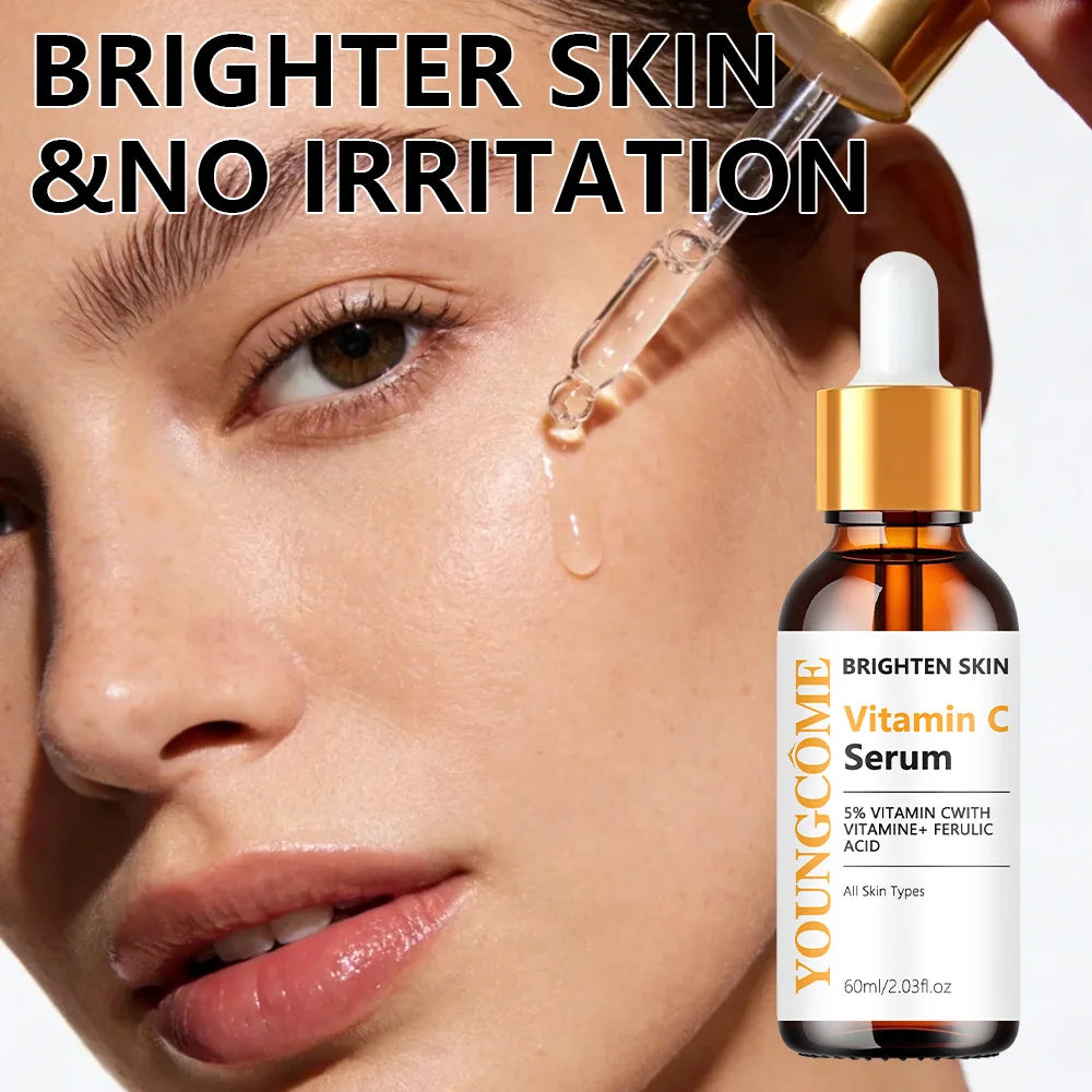 Vitamin C Serum with Vitamin E & Ferulic Acid, Brighten skin Serum for All Skin Types, Daily Conditions Face Serum Oasis Select