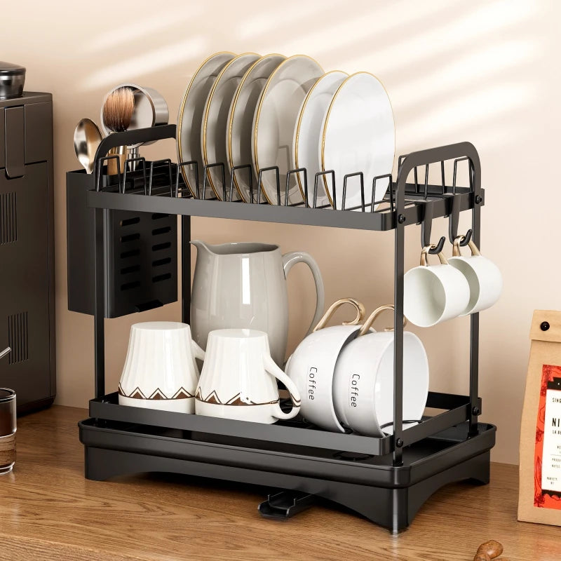 Coffee cup storage rack, mug, water cup rack, dish rack, narrow sink countertop drain rack. Oasis Select