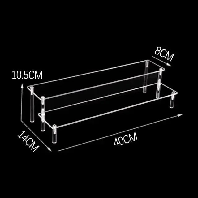 1–5 Tier Acrylic Display Stand | Riser Shelf Rack – Clear & Black