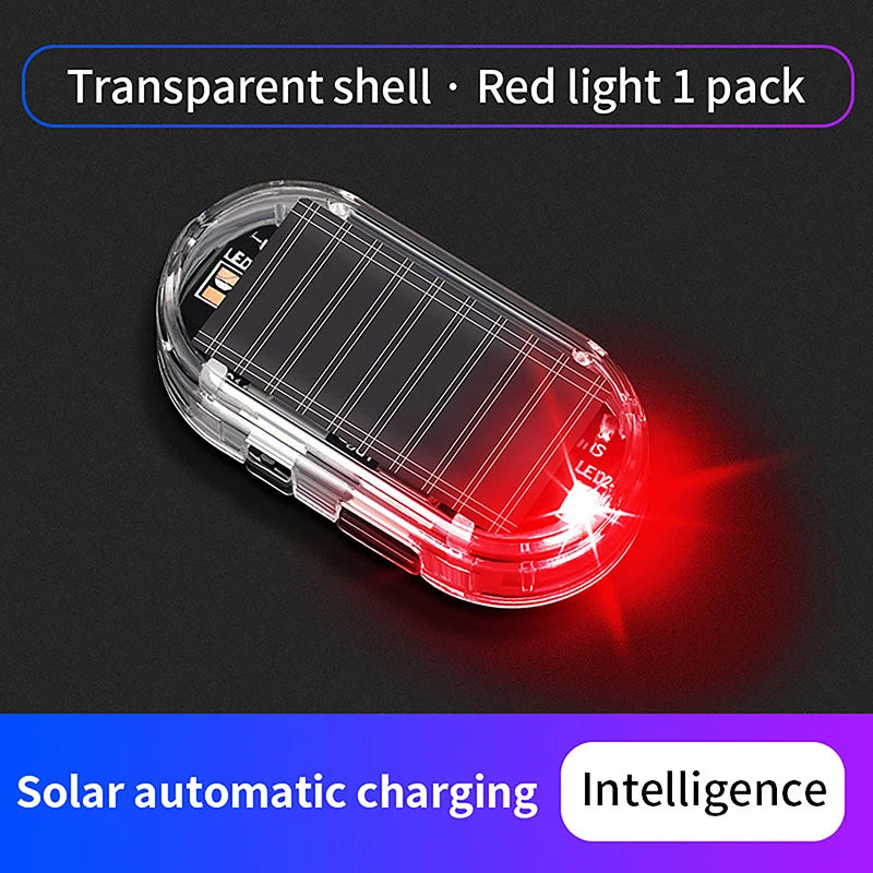 Solar Powered Car Fake Security Light – LED Flashing Dummy Alarm