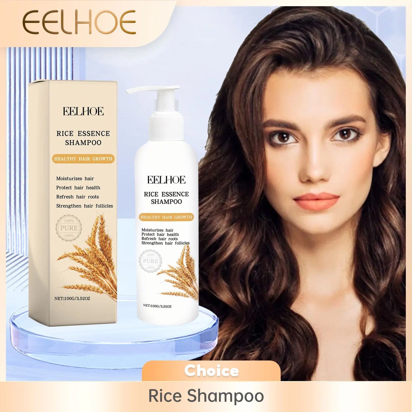 Rice Shampoo and Conditioner for Hair Growth Moisturizing Scalp Deep Cleansing to Strengthen Hair Oil of Rosemary Shampoo 100g Oasis Select