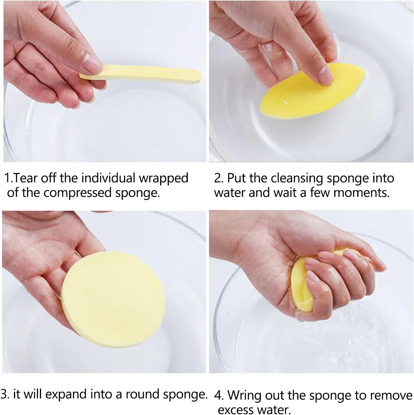 10/50/100pc compressed facial cleansing pads portable facial sponges makeup remover disposable powder puffs travel business trip Oasis Select