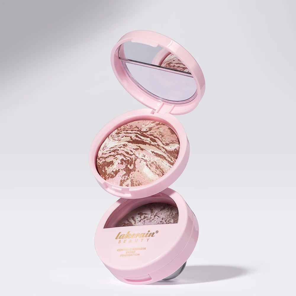 NEW YORK Baked Brighten Color Correcting Powder Foundation Fair Buildable Light to Medium Coverage Demi-Matte Natural Finish Oasis Select