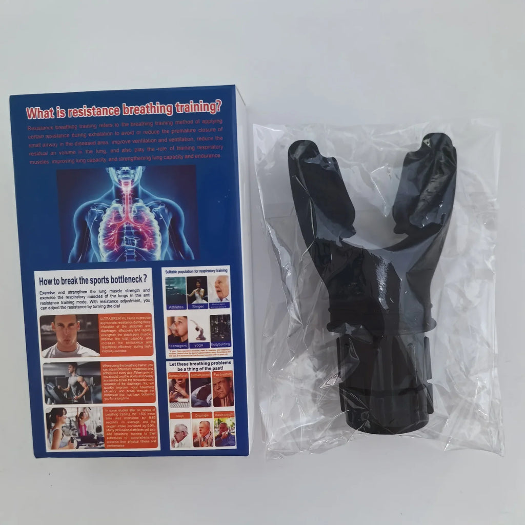 Adjustable Intensity Breathing Trainer Sports Portable Lung Capacity Abdominal Trainer Knob Improve Strength Endurance Gear Oasis Select black