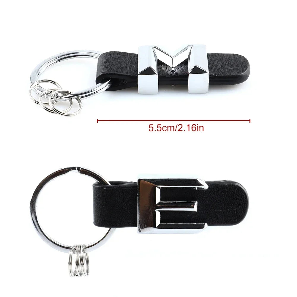 1Pcs 3D Car Key Chain Metal Letter Leather Strap keychain For Mercedes Benz A B C D E G S Class Car Keychain leather Key Rings Oasis Select