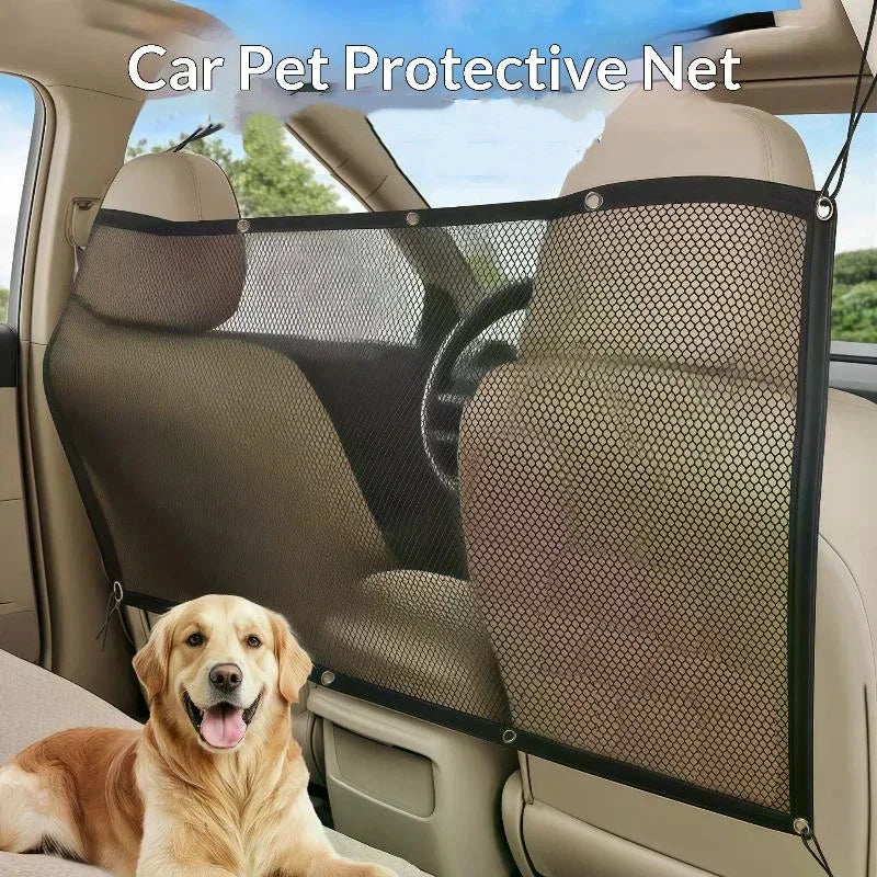 Car Pet Barrier Net Dog Safety Isolation Net For Vehicles Universal Fit Breathable Mesh Pet Travel Barrier For Back Seat Oasis Select