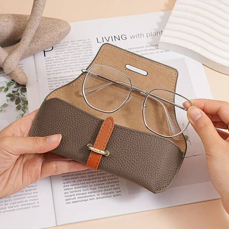 Portable Case Soft Protective Case Cover Glasses Bag Sunglasses Case Box Reading Eyeglasses Pouch Eyewear Protector PU Leather Oasis Select