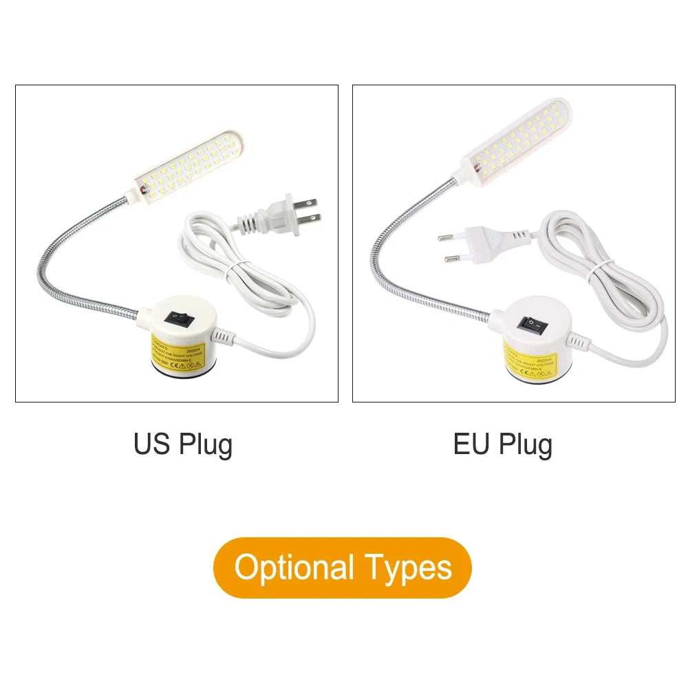 10/30LEDs Sewing Machine Light LED Portable Work Light,Flexible Gooseneck Lampe with Magnetic Base for Workbench Lathe Oasis Select