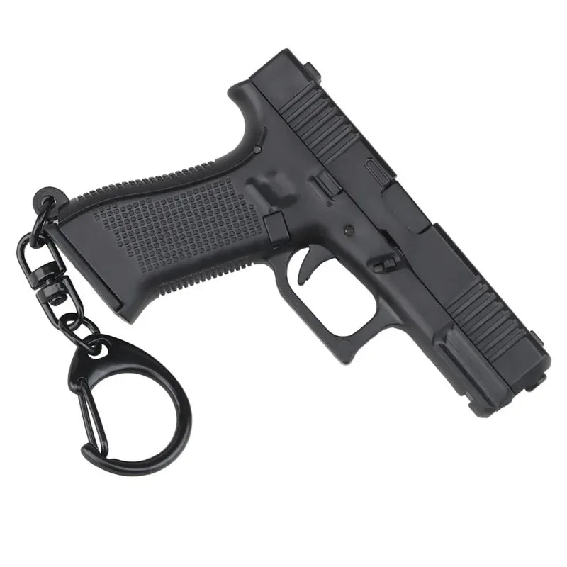 Tactical Pistol Shape Men's Keychain Mini Portable Decorations Detachable G45 Keyring Key Chain Ring Realistic Model Toys Gift Oasis Select