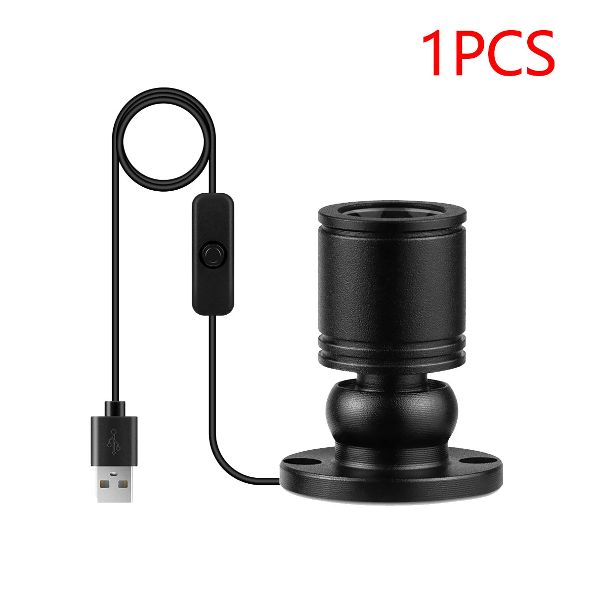 5V LED Spotlight 1W High Quality Aluminum Shell Ceiling Wall Lamp for Living Room Cabinet,USB Ports for Power Bank/Computer/TV Oasis Select 1PCS Black Shell Yellow Lihgt