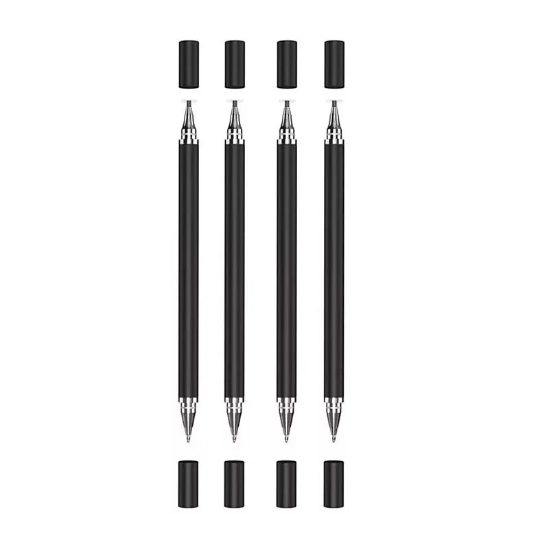 1/4pcs 2 In 1 Universal Stylus Pen For Tablet Mobile Android Phone IPad Accessories Drawing Tablet Capacitive Screen Touch Pen Oasis Select Black-4pcs