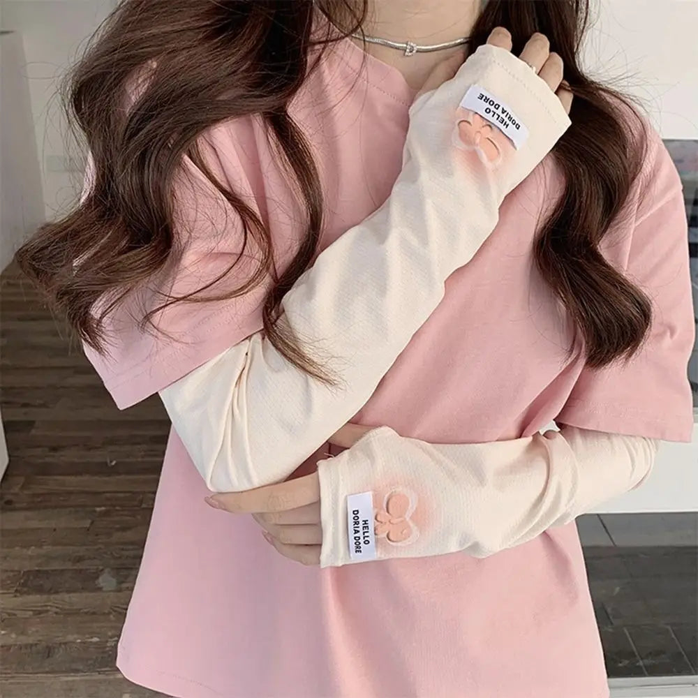 Sun Protection UV Protection Arm Sleeves Breathable Drive Ice Silk Arm Sleeves Anti-Uv Summer Ice Sleeve Armguards Outdoor Oasis Select
