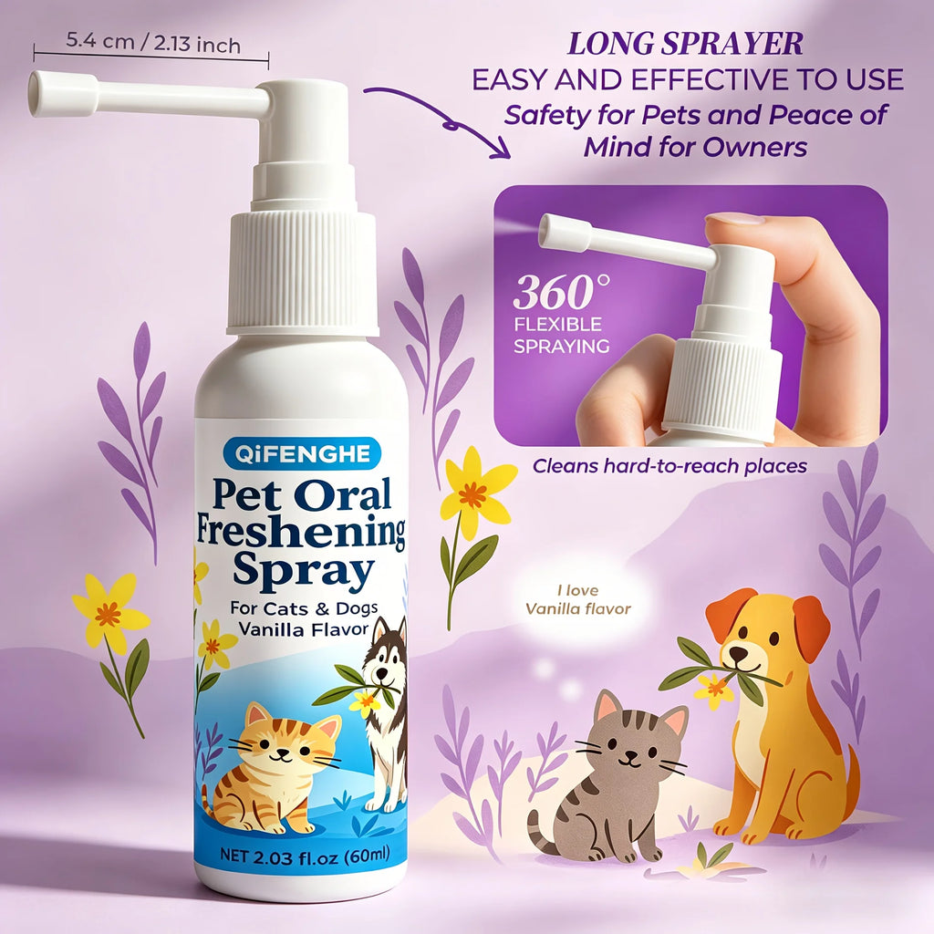 Pet 2-in-1 Dental Spray – Dog & Cat Breath & Tartar Control Pet Dental Spray Oasis Select