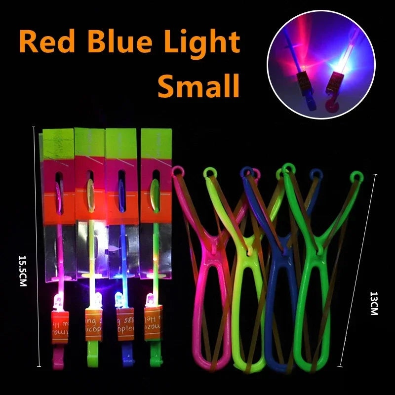 New 50/30/10/5/1Pc Amazing Light Toy Arrow Rocket Helicopter Flying LED Light Toys Party Fun Best Gifts Rubber Band Catapult Oasis Select DGHJ 1PCS