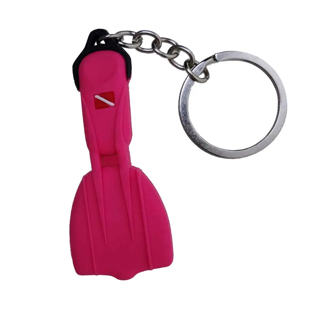 Scuba Diving Fin Key Chain KeyChain Flipper Keyring Diver Diving Gift Bags Novelty ID Oasis Select Red
