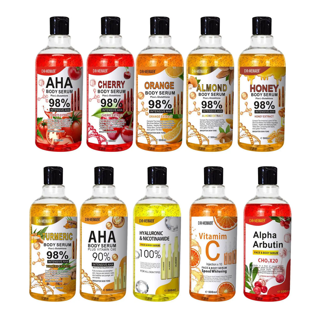 500ml Vitamin C AHA Hyaluronic Acid Face Serum & Body Cream