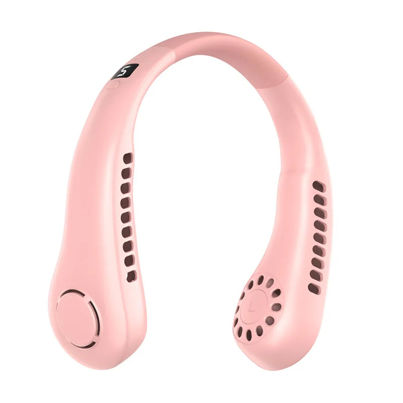 URGGU Bladeless Neck Fan – 5 Speeds, USB, Digital Display