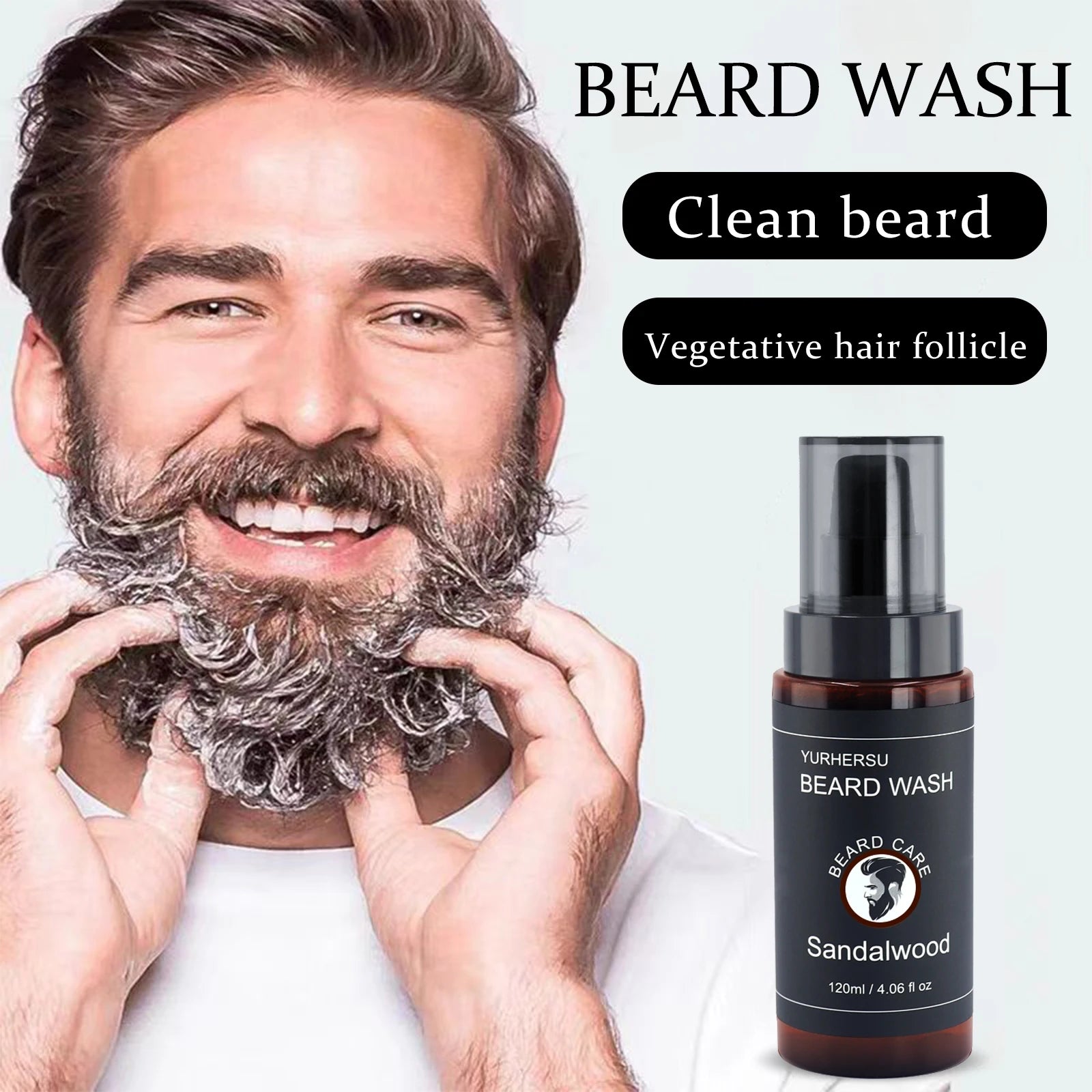 YURHERSU Men's Beard Shampoo – Deep Cleansing & Softening Beard Shampoo Oasis Select