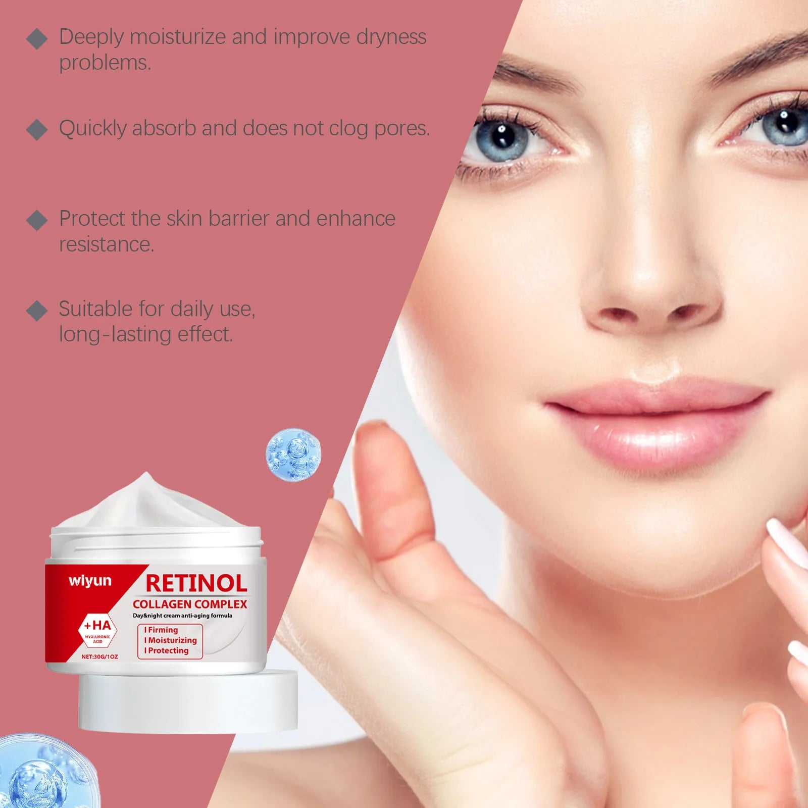 WIYUN Retinol Anti-Aging Face Cream – Firms, Hydrates & Fades Lines Retinol Face Cream Oasis Select