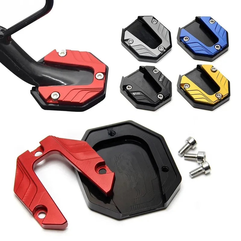 1/2/3PCS Aluminum Alloy Motorcycle Bike Kickstand Extender Foot Side Stand Extension Foot Pad Support Plate Oasis Select