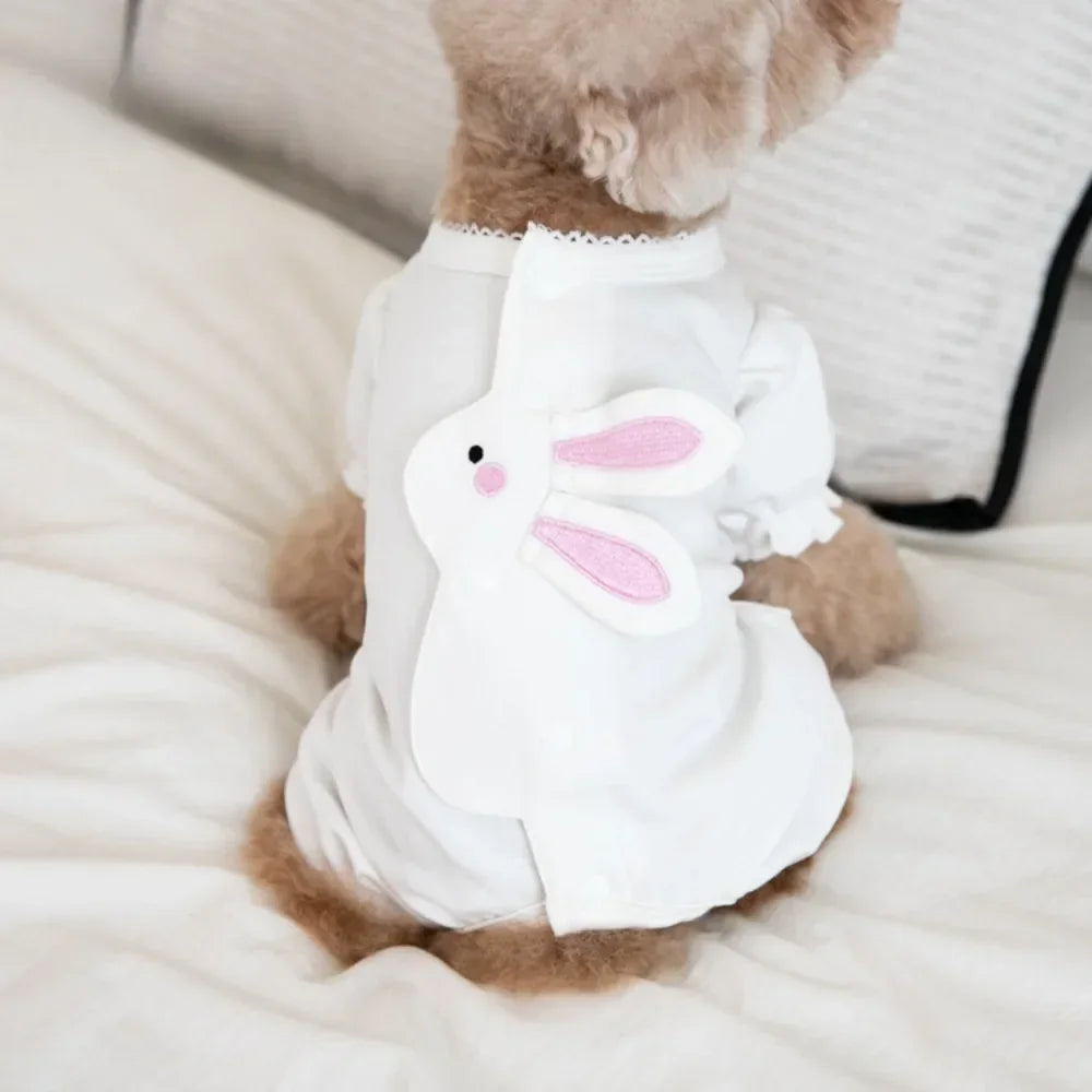 Cartoon Dog Vest Soft Breathable Pet T-Shirt for Small Medium Dogs Cats Puppy Clothes French Bulldog Chihuahua Bichon Costume Oasis Select White 2XL