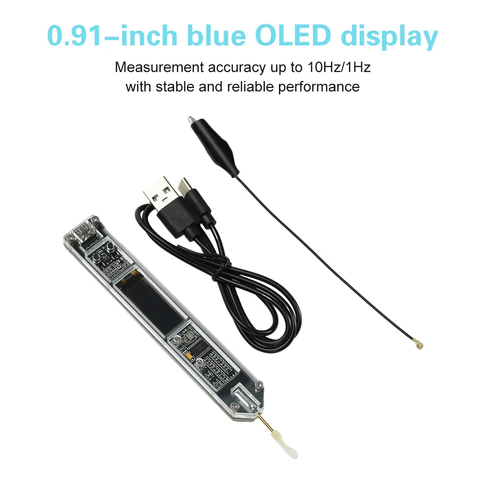 200Hz to 100MHz Pen-Style Frequency METER OLED Display High-Precision Frequency Counter FOR RF Measurement Ham radio transceiver Oasis Select