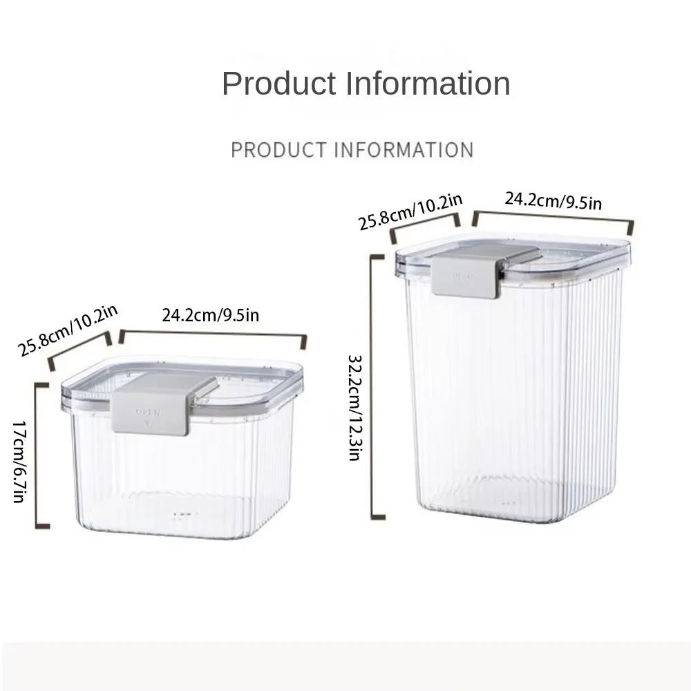 Sealed Rice Container - Household Use, Large Capacity Moisture-Proof, Kitchen Grain Jar, Insect-Proof Rice and Flour Storage Jar Oasis Select