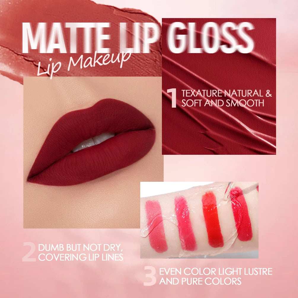 QiBest Velvet Matte Liquid Lipstick – Waterproof & Long-Lasting