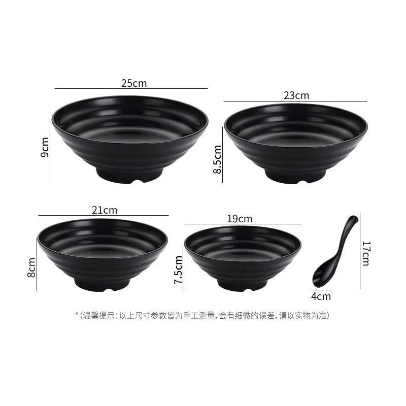 Thickened Plastic Ramen Bowl – Anti-Slip Noodle & Salad Bowl Plastic Ramen Bowl Oasis Select