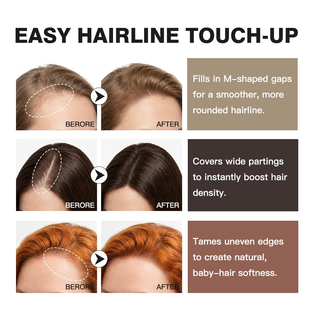 Lakerain Waterproof Hairline Shadow Powder Women Men Hair Concealer Natural Cover Multi-functional Hairline Shadow Sticks Oasis Select