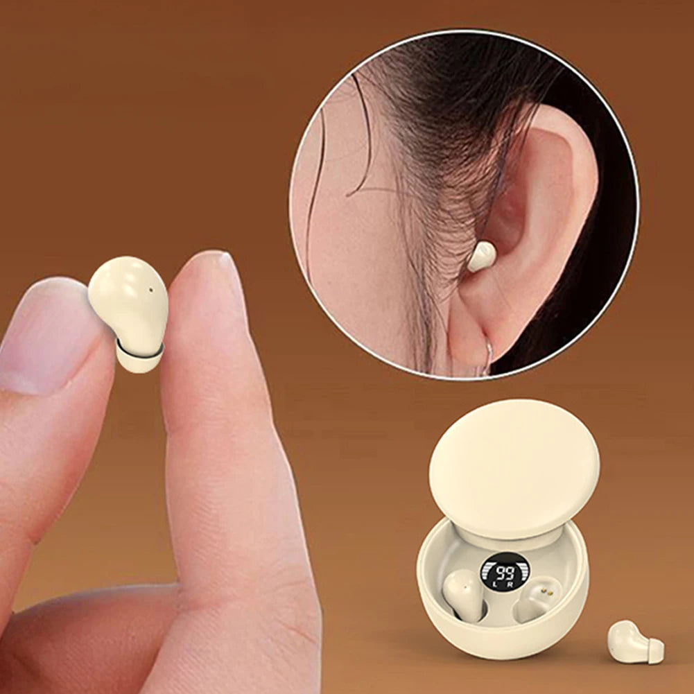 Mini Invisible Bluetooth 5.4 TWS Earbuds – Sleep & Sport