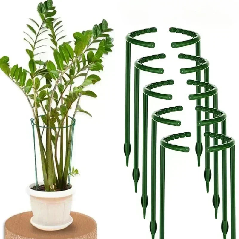 Semi Circular Plant Support RingTomato Pepper Greenhouse Gardening Sturdy Plastic Plant Stake Holder Vegetable Flower Growth Aid Oasis Select