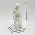 Gothic Skeleton Girl Statue 3D Printing Strange Skull Kneeling Position Statue Ornament Mini Handicrafts Home Desktop Decor Gift Oasis Select Skeleton Girl