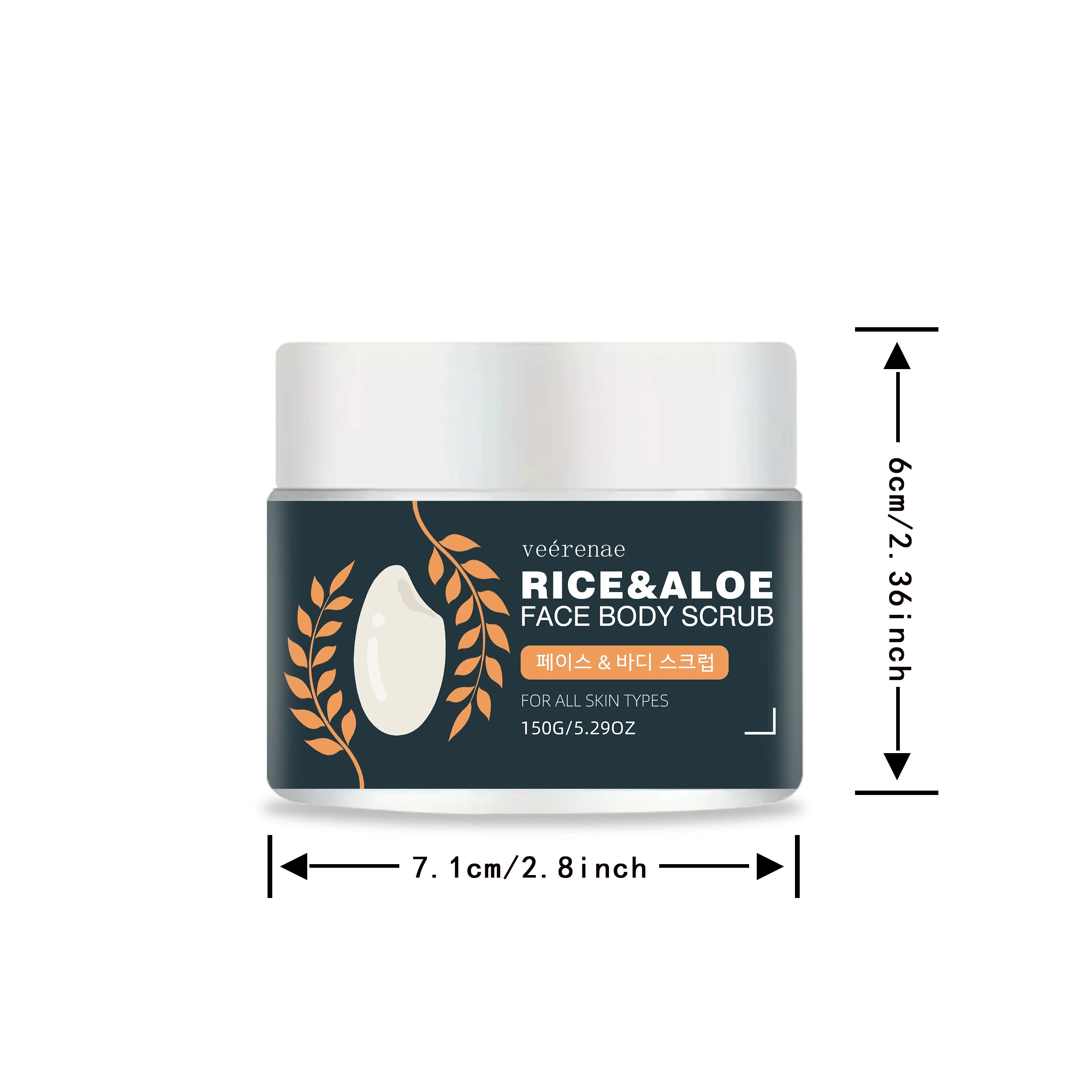 veérenae Rice & Aloe Face Body Scrub – All Skin Types