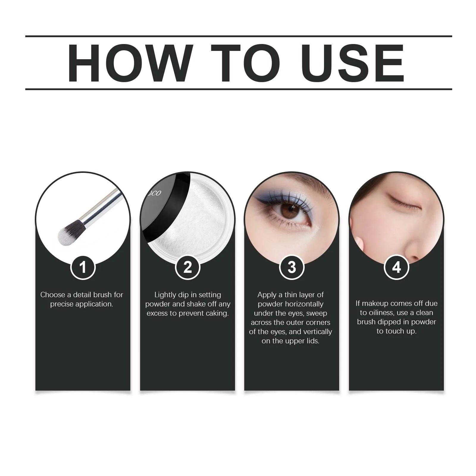 Brightening Loose Powder Reduce Dullness Smooth Pores Highlight Under-Eye Lightweight Blends Foundation Soft-Focus Matte Finish Oasis Select