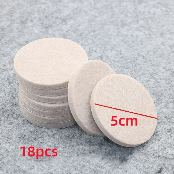 18-128pcs Chair Table Leg Felt Pads Floor Scratch Protector Self Adhesive Mute Non-slip Feet Mat for Furniture DIY Accessories Oasis Select Round 5cm 18pcs 1